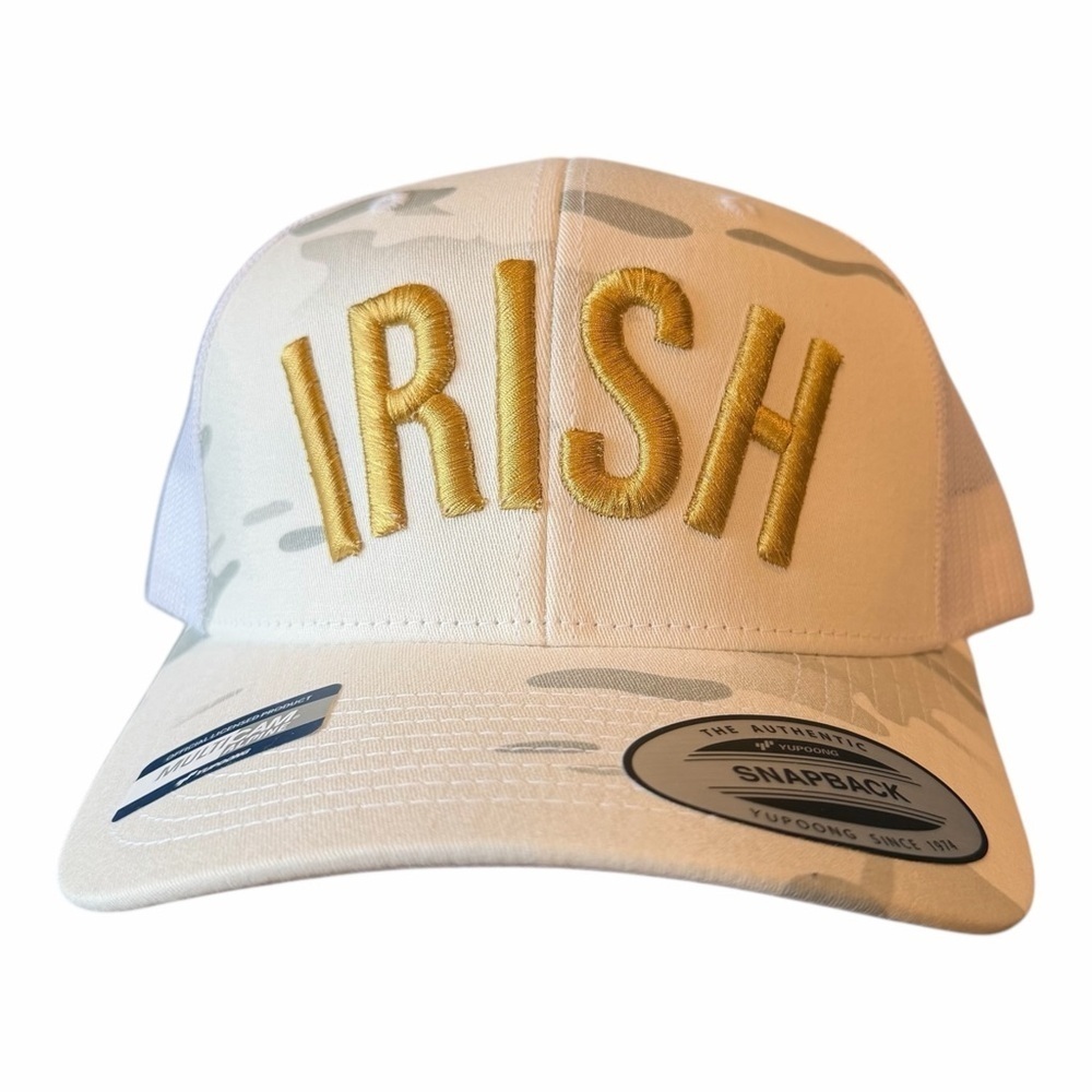 NCAA NOTRE DAME FIGHTING“IRISH” Trucker Hat white camo